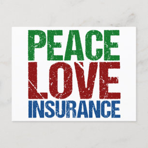 Carte Postale Compagnie d'assurance Peace Love