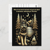 Carte Postale Compagnon de feu de camp sous les étoiles (Devant / Derrière)