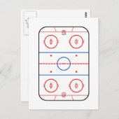 Carte Postale Compagnon de match de hockey de diagramme de (Devant / Derrière)
