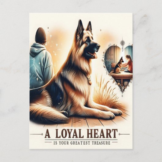 Carte Postale Compagnon Loyal Au Coucher Du Soleil (Devant)