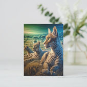 Carte Postale Compagnons Moustachus dans la Prairie (Debout devant)