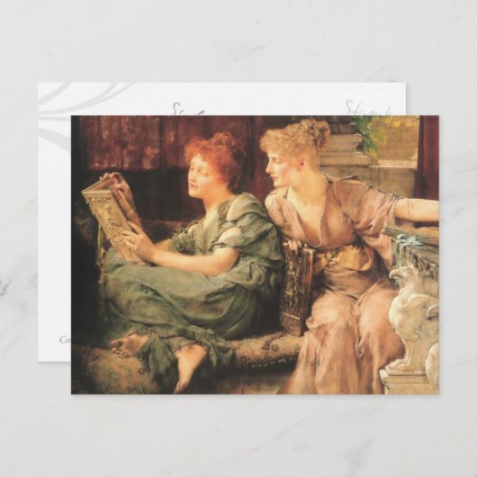 Carte Postale Comparaisons en détail par Lawrence Alma-Tadema (Devant / Derrière)