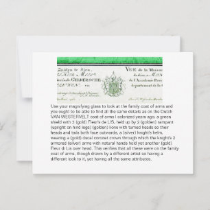 Carte Postale comparer les détails des armoiries.