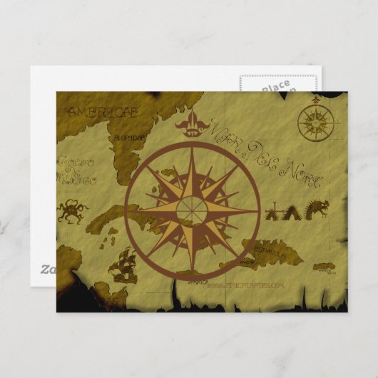 Carte Postale Compas (Devant / Derrière)