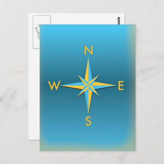 Carte Postale Compas de navigation (Devant / Derrière)