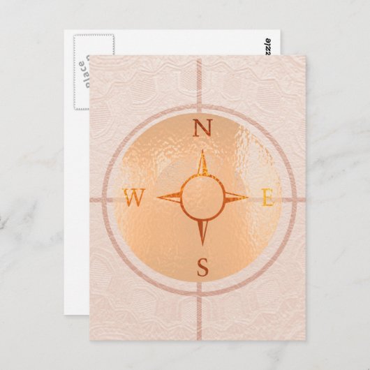 Carte Postale COMPASS NEWS Nord-Est Ouest Sud (Devant / Derrière)