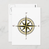 Carte Postale Compass Rose Art (Devant / Derrière)