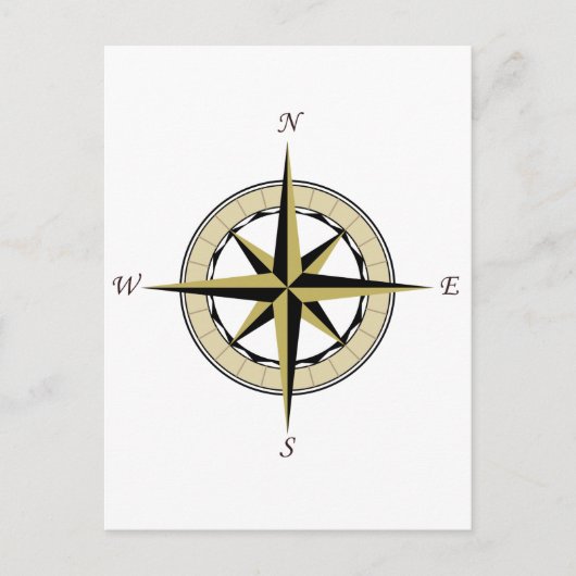 Carte Postale Compass Rose Art (Devant)
