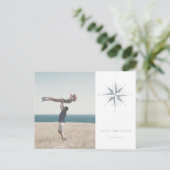 Carte Postale Compass rose photo nautique enregistrer la date (Debout devant)