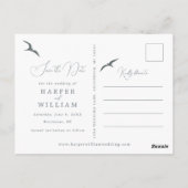 Carte Postale Compass rose photo nautique enregistrer la date (Dos)