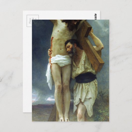 Carte Postale Compassion de William-Adolphe Bouguereau (Devant / Derrière)