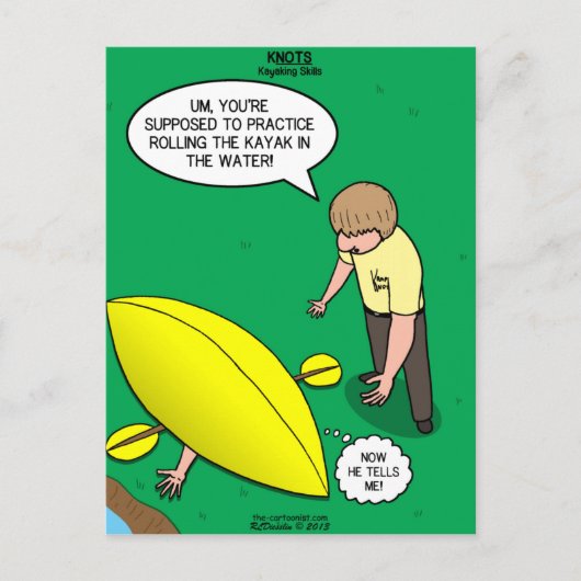 Carte Postale Compétences en kayak (Devant)