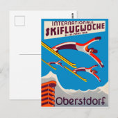 Carte Postale Compétition internationale de ski à Oberstdorf (Devant / Derrière)