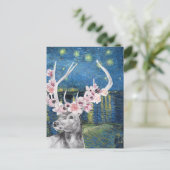 Carte Postale Compilation Van Gogh Nuit étoilée et cerf floral (Debout devant)