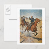Carte Postale Complètement Sure : un soldat de la cavalerie des (Devant / Derrière)