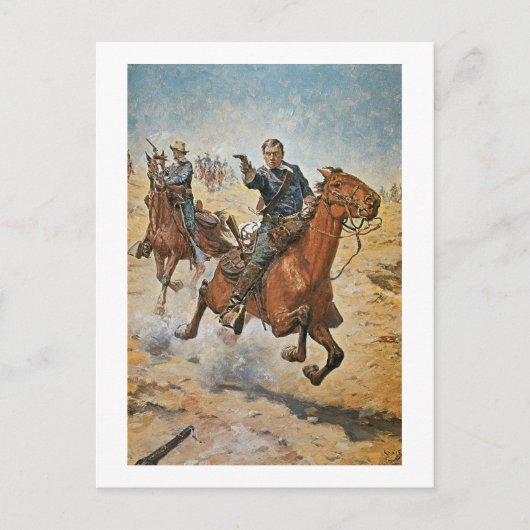 Carte Postale Complètement Sure : un soldat de la cavalerie des (Devant)
