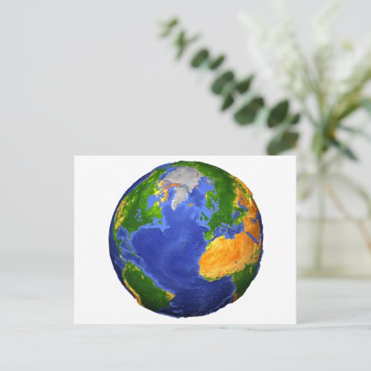 Carte Postale Complétez La Terre Avec Des Données Topographiques (Debout devant)