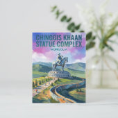Carte Postale Complexe de la statue de Chinggis Khaan Mongolie (Debout devant)