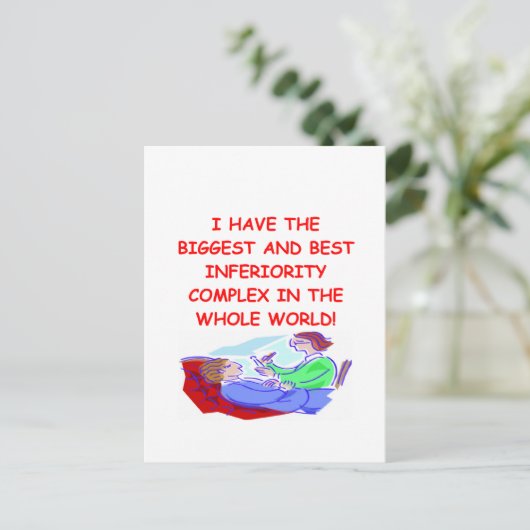 Carte Postale complexe d'infériorité (Debout devant)