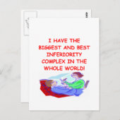 Carte Postale complexe d'infériorité (Devant / Derrière)