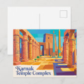 Carte Postale Complexe du temple de Karnak Égypte (Devant / Derrière)