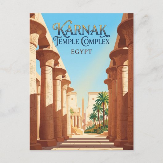 Carte Postale Complexe du temple de Karnak Égypte (Devant)
