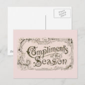Carte Postale Compliments de la saison (Devant / Derrière)