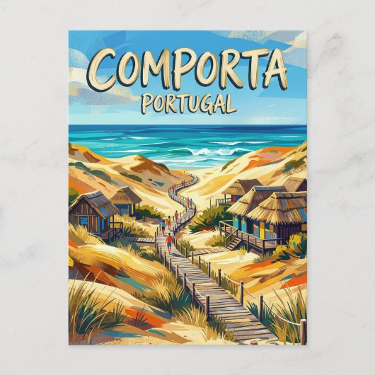 Carte Postale Comporta Portugal (Devant)