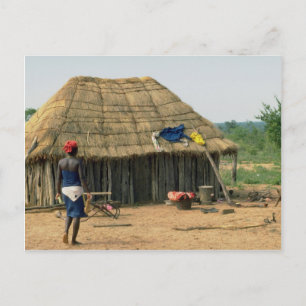 Carte Postale Composé familial rural, Kunene, Angola