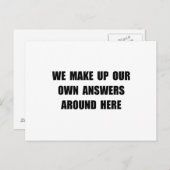 Carte Postale Composer les réponses (Devant / Derrière)