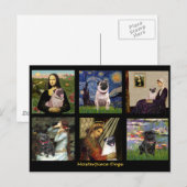Carte Postale Composite de pug d'art célèbre #1 (Devant / Derrière)