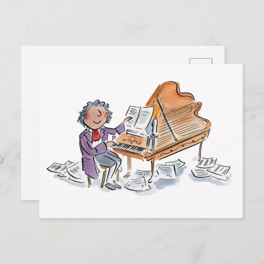 Carte Postale Compositeur (Devant / Derrière)