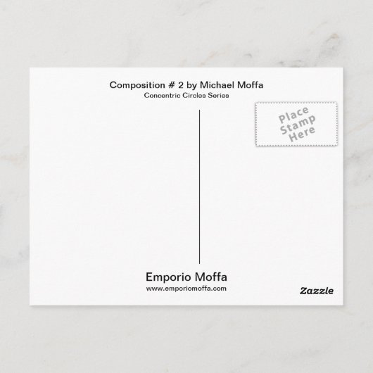 Carte Postale Composition #2 de Michael Moffa (Dos)