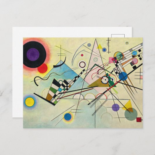 Carte Postale Composition 8, 1923 par Wassily Kandinsky (Devant / Derrière)