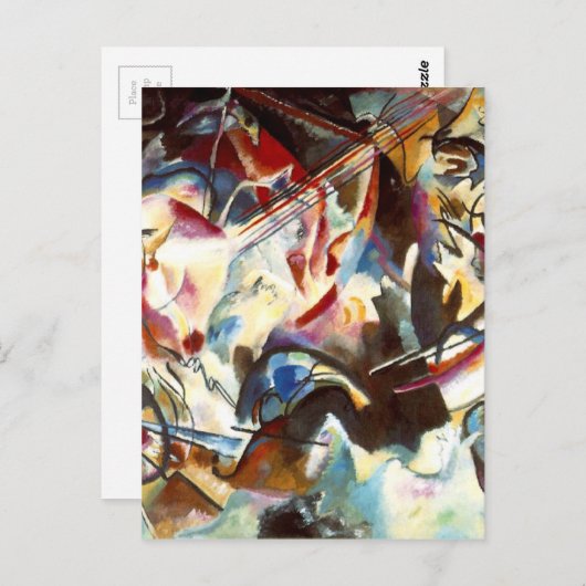 Carte Postale Composition abstraite de Kandinsky VI (Devant / Derrière)