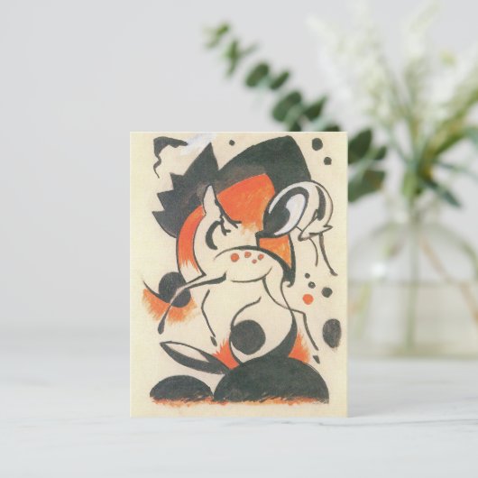 Carte Postale Composition avec deux cerfs par Franz Marc (Debout devant)