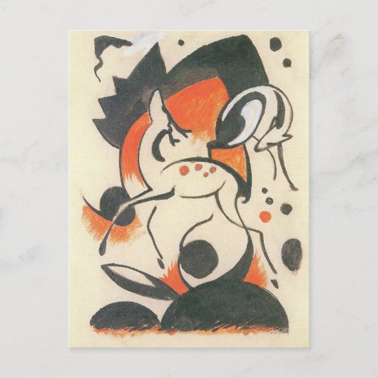 Carte Postale Composition avec deux cerfs par Franz Marc (Devant)
