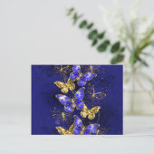 Carte Postale Composition avec papillons Sapphire (Debout devant)