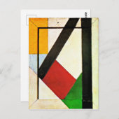Carte Postale Composition, célèbre oeuvre de Theo van Doesburg (Devant / Derrière)