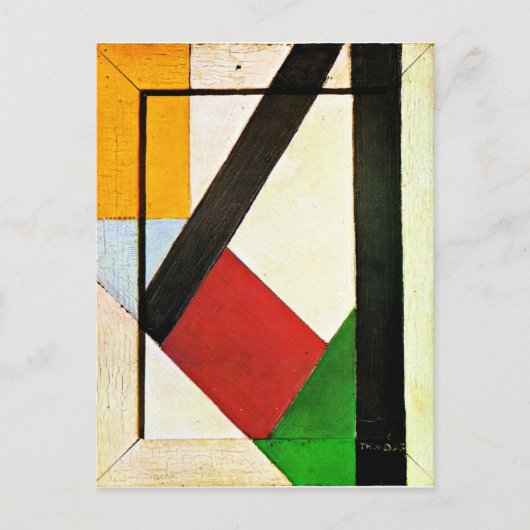 Carte Postale Composition, célèbre oeuvre de Theo van Doesburg (Devant)