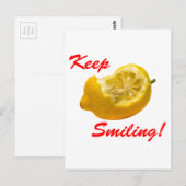 Carte Postale Composition de citron Continuez à sourire ! (Devant / Derrière)