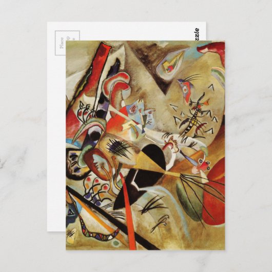 Carte Postale Composition de Kandinsky (Devant / Derrière)