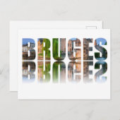 Carte Postale Composition de la photo texte de Bruges (Devant / Derrière)