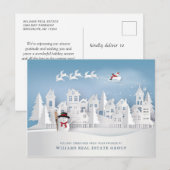 Carte Postale Composition de Noël coupée en papier Salaire d'ent (Devant / Derrière)