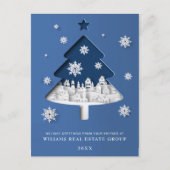 Carte Postale Composition de Noël coupée en papier Salaire d'ent (Devant)