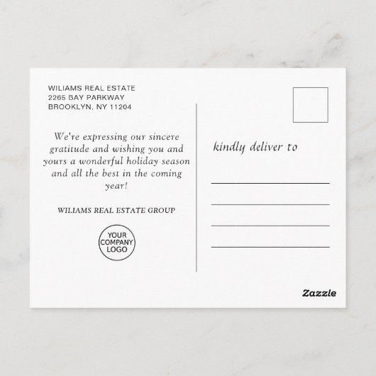 Carte Postale Composition de Noël coupée en papier Salaire d'ent (Dos)