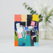 Carte Postale Composition d'œuvre d'art abstrait (Debout devant)