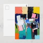 Carte Postale Composition d'œuvre d'art abstrait (Devant / Derrière)