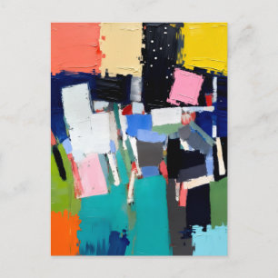 Carte Postale Composition d'œuvre d'art abstrait