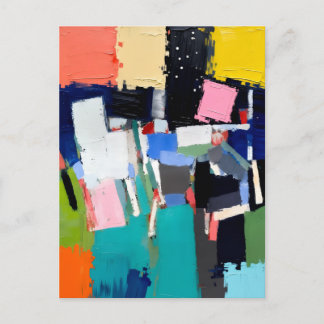 Carte Postale Composition d'œuvre d'art abstrait